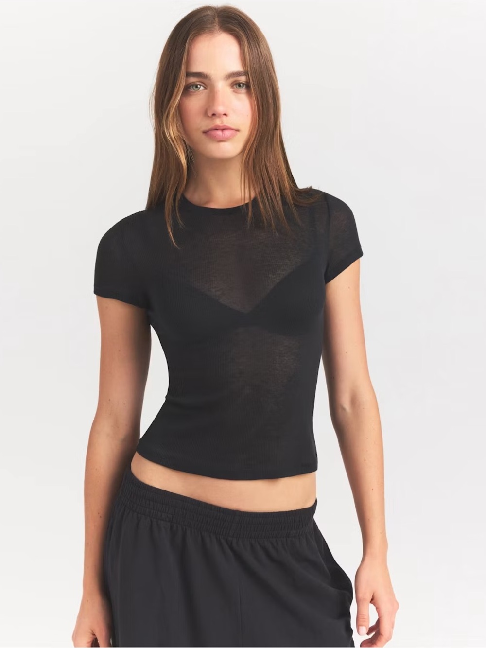 NWT SKIMS Sheer Rib T-Shirt